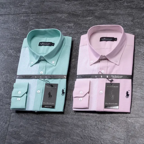 Replica Ralph Lauren Polo Shirts Long Sleeved For Men #1453101 $40.00 USD for Wholesale