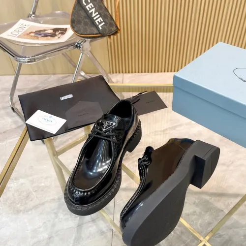 Replica Prada Leather Shoes For Women #1453194 $96.00 USD for Wholesale