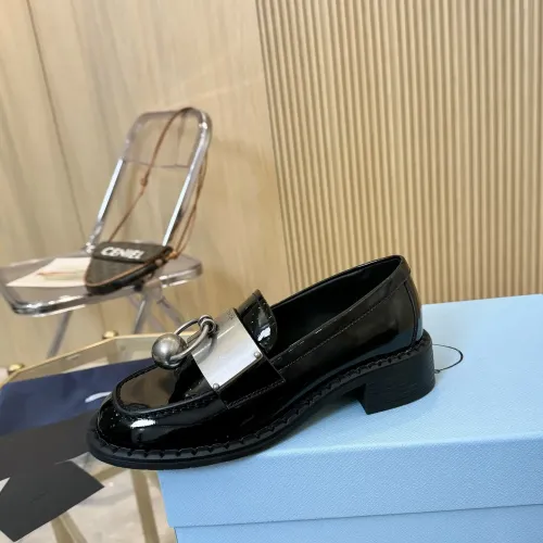Replica Prada Leather Shoes For Women #1453204 $105.00 USD for Wholesale