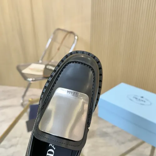 Replica Prada Leather Shoes For Women #1453210 $105.00 USD for Wholesale