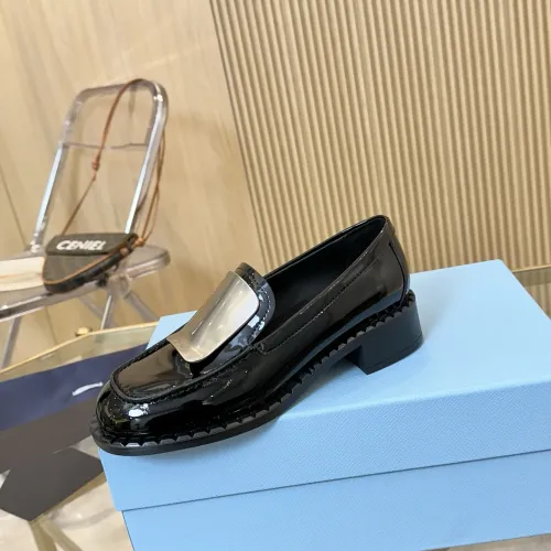 Replica Prada Leather Shoes For Women #1453211 $105.00 USD for Wholesale