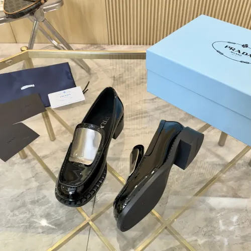 Replica Prada Leather Shoes For Women #1453211 $105.00 USD for Wholesale