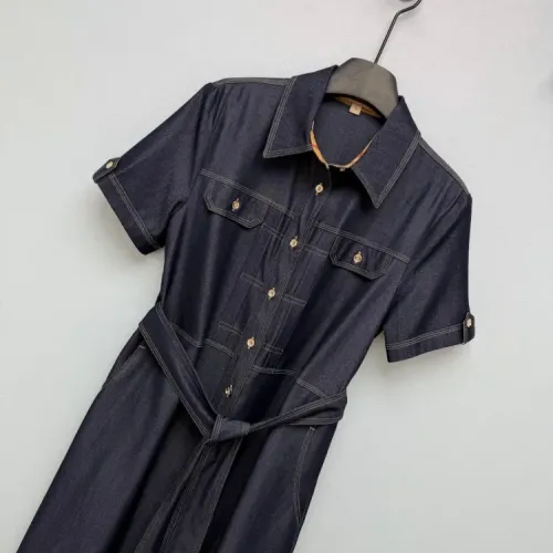 Replica Burberry Dresses Short Sleeved For Women #1453212 $130.00 USD for Wholesale