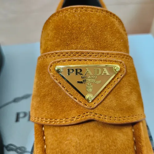 Replica Prada Leather Shoes For Women #1453216 $98.00 USD for Wholesale