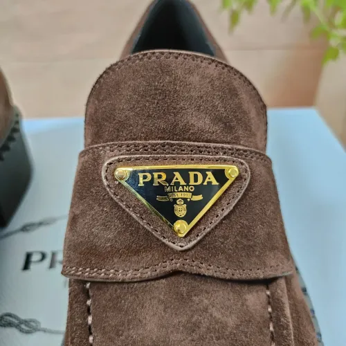 Replica Prada Leather Shoes For Women #1453221 $98.00 USD for Wholesale