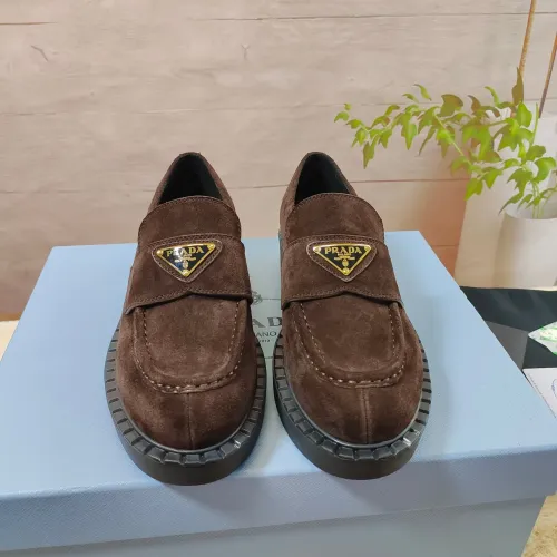 Replica Prada Leather Shoes For Men #1453223 $98.00 USD for Wholesale
