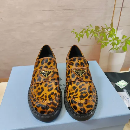 Replica Prada Leather Shoes For Women #1453225 $98.00 USD for Wholesale