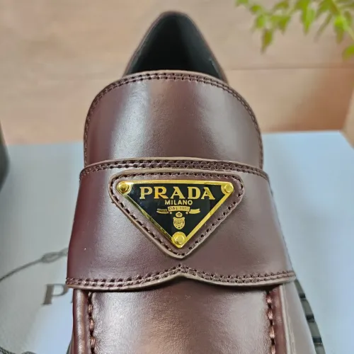 Replica Prada Leather Shoes For Women #1453227 $98.00 USD for Wholesale