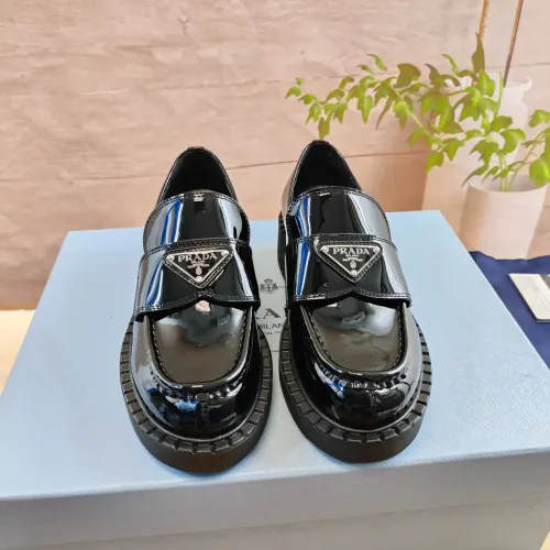 Replica Prada Leather Shoes For Men #1453233 $98.00 USD for Wholesale