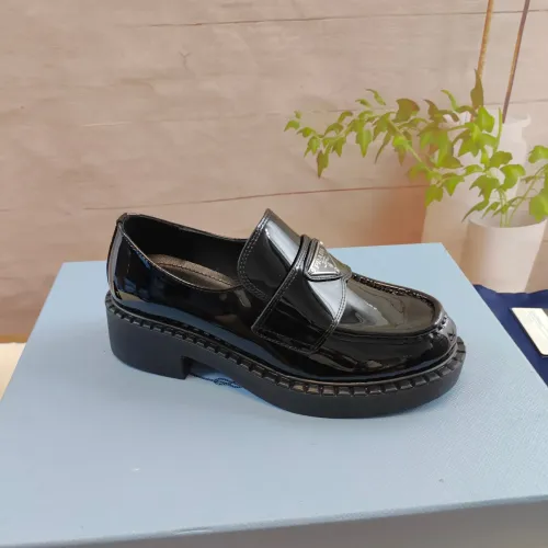 Replica Prada Leather Shoes For Men #1453233 $98.00 USD for Wholesale