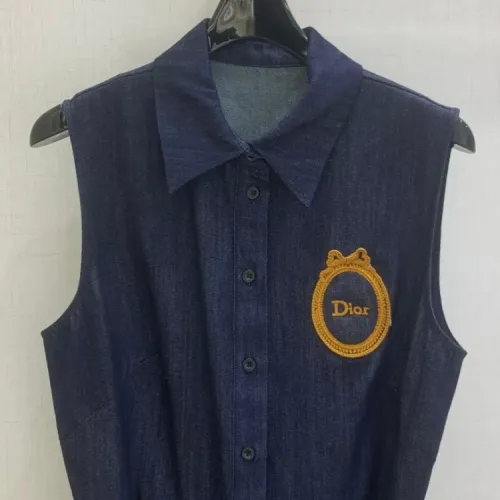 Replica Christian Dior Dresses Sleeveless For Women #1453248 $76.00 USD for Wholesale