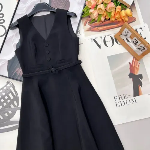Replica Christian Dior Dresses Sleeveless For Women #1453258 $130.00 USD for Wholesale