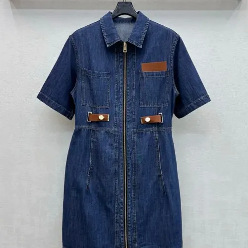 Cheap Fendi Dresses Short Sleeved For Women #1453292, $$130.00 USD On Fendi Dresses