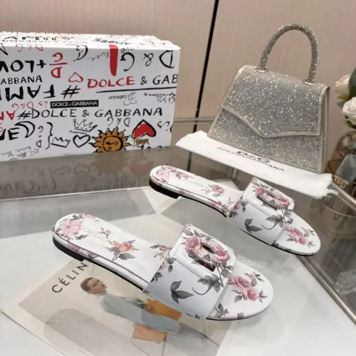 Replica Dolce & Gabbana D&G Slippers For Women #1453389 $85.00 USD for Wholesale