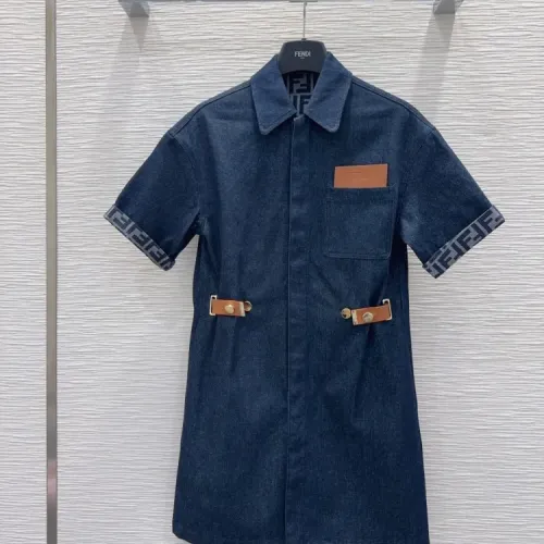 Cheap Fendi Dresses Short Sleeved For Women #1453547, $$132.00 USD On Fendi Dresses