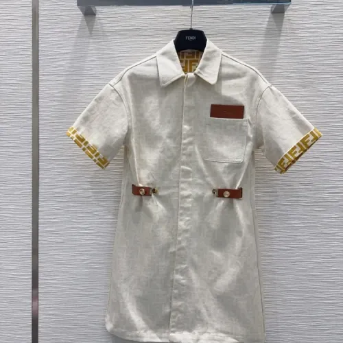 Cheap Fendi Dresses Short Sleeved For Women #1453548, $$132.00 USD On Fendi Dresses