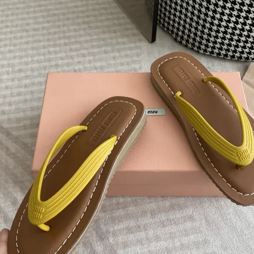 Replica MIU MIU Slippers For Women #1453557 $72.00 USD for Wholesale