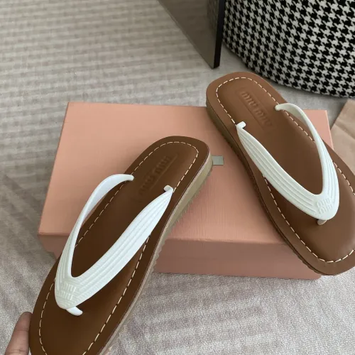 Replica MIU MIU Slippers For Women #1453558 $72.00 USD for Wholesale