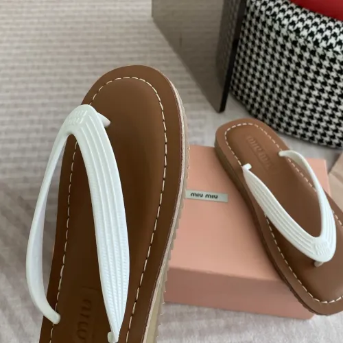 Replica MIU MIU Slippers For Women #1453558 $72.00 USD for Wholesale