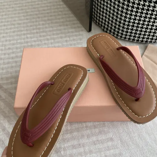 Replica MIU MIU Slippers For Women #1453560 $72.00 USD for Wholesale