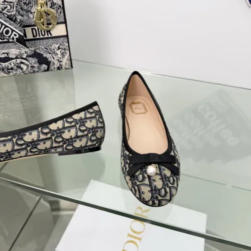 Replica Christian Dior Flat Shoes For Women #1453692 $88.00 USD for Wholesale