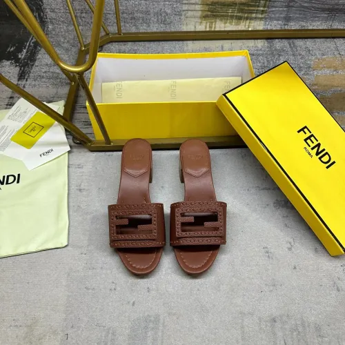 Replica Fendi Slippers For Women #1453713 $92.00 USD for Wholesale