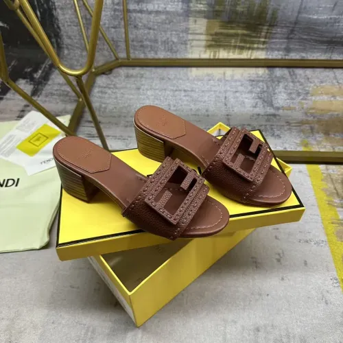 Replica Fendi Slippers For Women #1453713 $92.00 USD for Wholesale