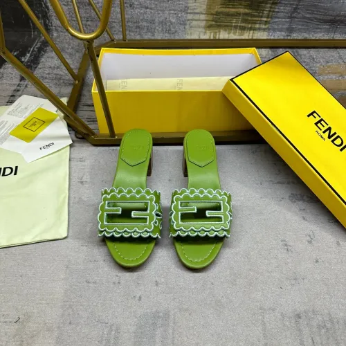 Replica Fendi Slippers For Women #1453718 $96.00 USD for Wholesale
