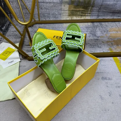 Replica Fendi Slippers For Women #1453718 $96.00 USD for Wholesale