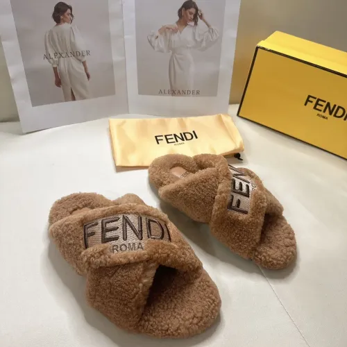 Replica Fendi Slippers For Women #1453861 $85.00 USD for Wholesale