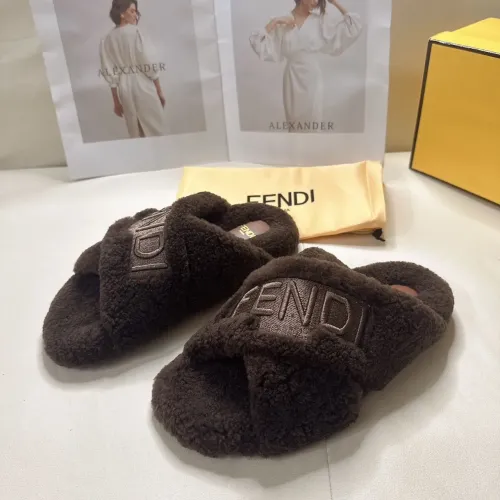 Replica Fendi Slippers For Women #1453862 $85.00 USD for Wholesale