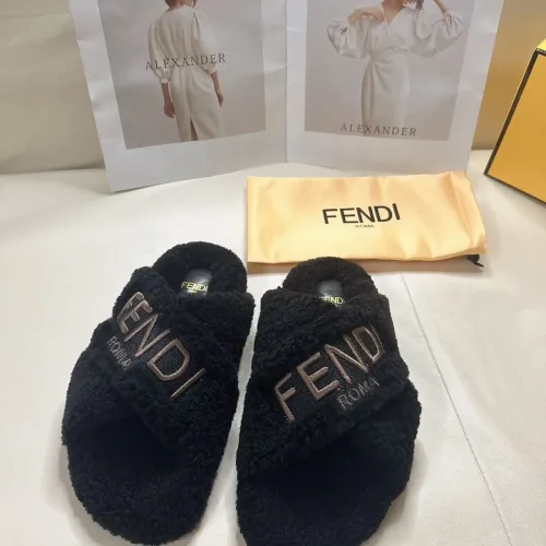 Replica Fendi Slippers For Women #1453863 $85.00 USD for Wholesale