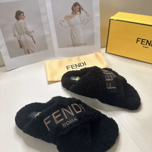 Replica Fendi Slippers For Women #1453863 $85.00 USD for Wholesale