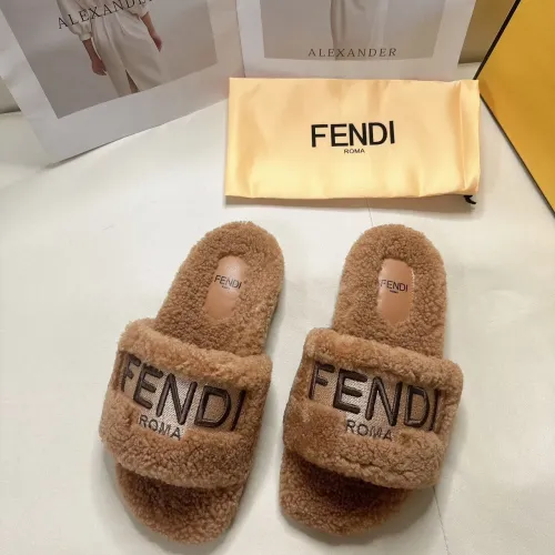 Replica Fendi Slippers For Women #1453865 $80.00 USD for Wholesale
