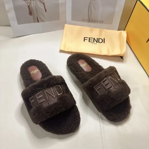 Replica Fendi Slippers For Women #1453866 $80.00 USD for Wholesale
