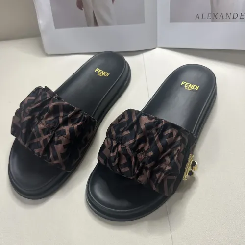 Replica Fendi Slippers For Women #1453869 $76.00 USD for Wholesale