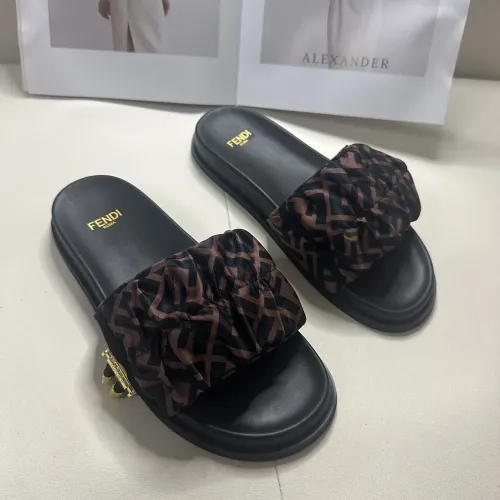 Replica Fendi Slippers For Women #1453869 $76.00 USD for Wholesale