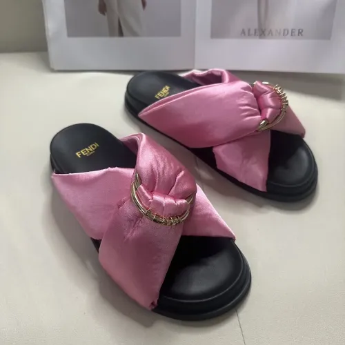 Replica Fendi Slippers For Women #1453871 $76.00 USD for Wholesale