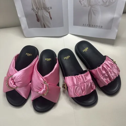 Replica Fendi Slippers For Women #1453871 $76.00 USD for Wholesale