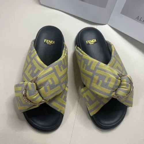 Replica Fendi Slippers For Women #1453872 $76.00 USD for Wholesale