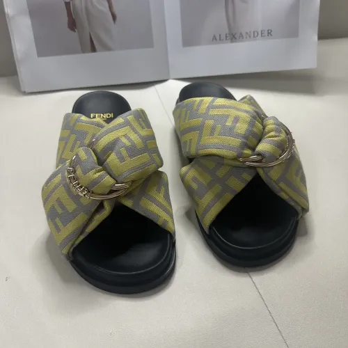 Replica Fendi Slippers For Women #1453872 $76.00 USD for Wholesale
