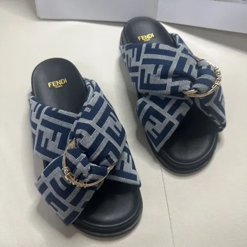 Replica Fendi Slippers For Women #1453874 $76.00 USD for Wholesale
