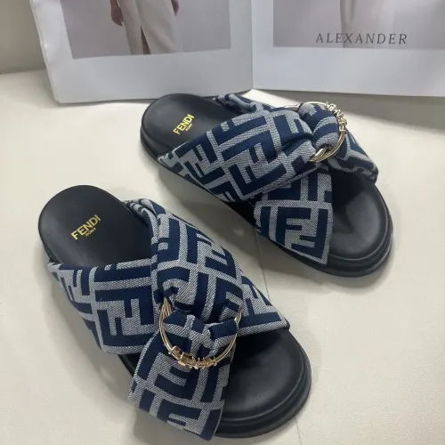 Replica Fendi Slippers For Women #1453874 $76.00 USD for Wholesale