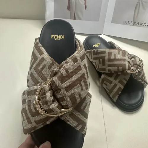 Replica Fendi Slippers For Women #1453876 $76.00 USD for Wholesale