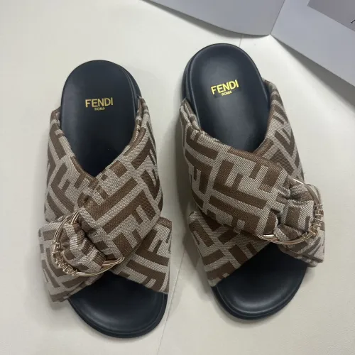 Replica Fendi Slippers For Women #1453876 $76.00 USD for Wholesale
