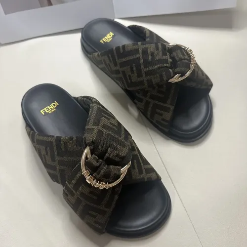 Replica Fendi Slippers For Women #1453878 $76.00 USD for Wholesale