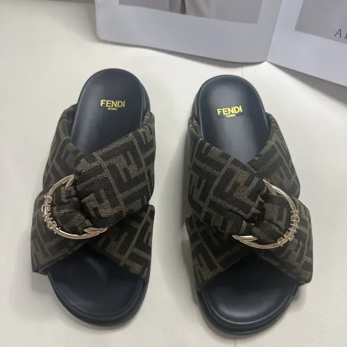 Replica Fendi Slippers For Women #1453878 $76.00 USD for Wholesale