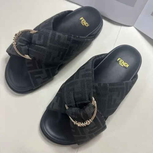 Replica Fendi Slippers For Women #1453880 $76.00 USD for Wholesale