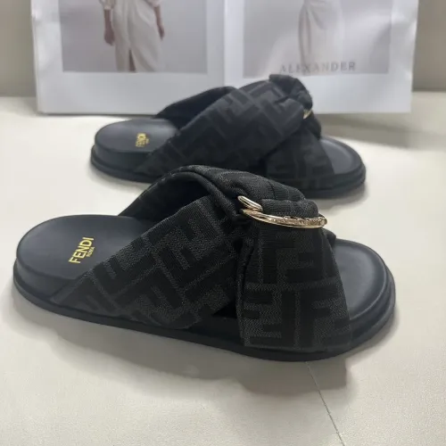 Replica Fendi Slippers For Women #1453880 $76.00 USD for Wholesale