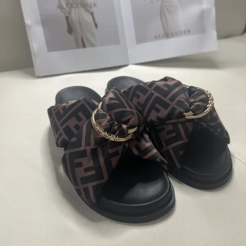Replica Fendi Slippers For Women #1453882 $76.00 USD for Wholesale
